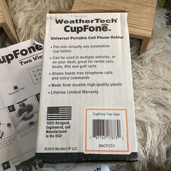 WeatherTech CupFone Two View 8ACF5TV
Universal Portable Cell Phone Holder - Picture 16 of 17